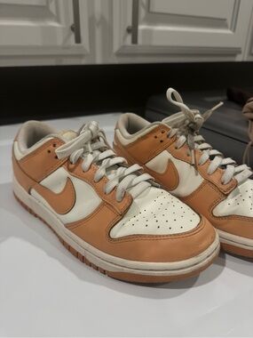 Nike Men’s Low-Top Sneakers - Cream & Tan Leather